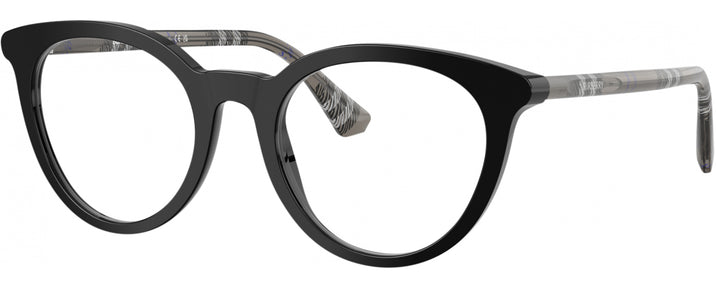 Round Black Burberry 2429 Progressive No-Lines View #1