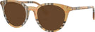 Round Check Sand Burberry 2429 Bifocal Reading Sunglasses View #1