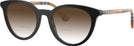 Round Black W/ Check Sand Burberry 2429 w/ Gradient Progressive Reading Sunglasses View #1