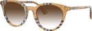 Round Check Sand Burberry 2429 w/ Gradient Progressive Reading Sunglasses View #1