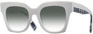 Oversized,Square White Burberry 4364 w/ Gradient Progressive Reading Sunglasses View #1