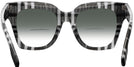 Oversized,Square Check White/black Burberry 4364 w/ Gradient Bifocal Reading Sunglasses View #4