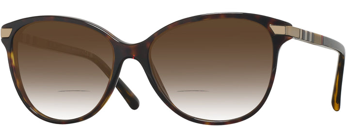 Cat Eye Dark Havana Burberry 4216 w/ Gradient Bifocal Reading Sunglasses View #1