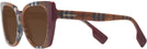 Cat Eye Check Brown/Bordeaux Burberry 4393 Sunglasses View #3