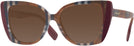 Cat Eye Check Brown/Bordeaux Burberry 4393 Sunglasses View #1