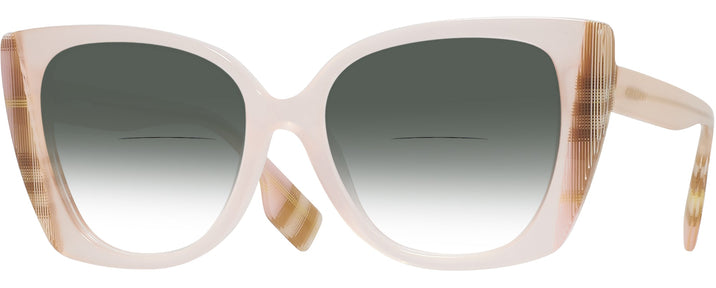 Cat Eye Pink/Check Pink Burberry 4393 w/ Gradient Bifocal Reading Sunglasses View #1