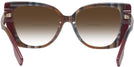 Cat Eye Check Brown/Bordeaux Burberry 4393 w/ Gradient Bifocal Reading Sunglasses View #4