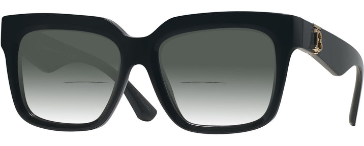Square,Oversized Black Burberry 4419 w/ Gradient Bifocal Reading Sunglasses View #1
