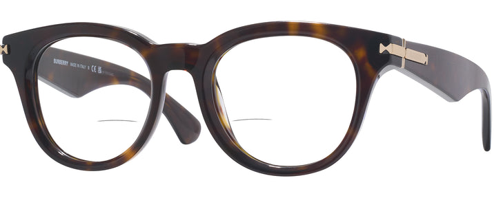Square Dark Havana Burberry 4439 Bifocal View #1