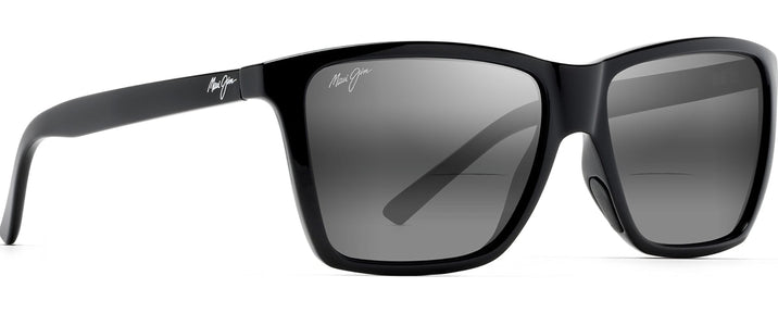 Rectangle Gloss Black/grey Lens Maui Jim Cruzem 864 Bifocal Reading Sunglasses View #1