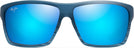 Rectangle Blue Black Stripe/Blue Hawaii Maui Jim Alenuihaha 839 View #2