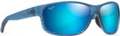 Oval Blue Black Stripe/Blue Hawaii Maui Jim Kaiwi Channel 840 View #1
