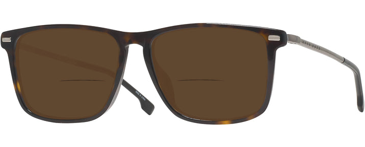 Square Dark Havana Hugo Boss 0931 Bifocal Reading Sunglasses View #1