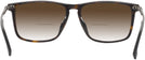 Square Dark Havana Hugo Boss 0931 w/ Gradient Bifocal Reading Sunglasses View #4