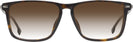 Square Dark Havana Hugo Boss 0931 w/ Gradient Progressive No-Line Reading Sunglasses View #2