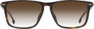 Square Dark Havana Hugo Boss 0931 w/ Gradient Progressive Reading Sunglasses View #2
