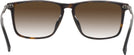 Square Dark Havana Hugo Boss 0931 w/ Gradient Progressive No-Line Reading Sunglasses View #4