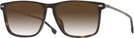 Square Dark Havana Hugo Boss 0931 w/ Gradient Progressive No-Line Reading Sunglasses View #1