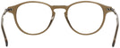 Round Brown Hugo Boss 0932 Single Vision Full Frame View #4