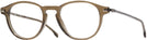 Round Brown Hugo Boss 0932 Single Vision Full Frame View #1