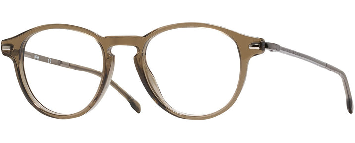 Round Brown Hugo Boss 0932 Computer Style Progressive View #1