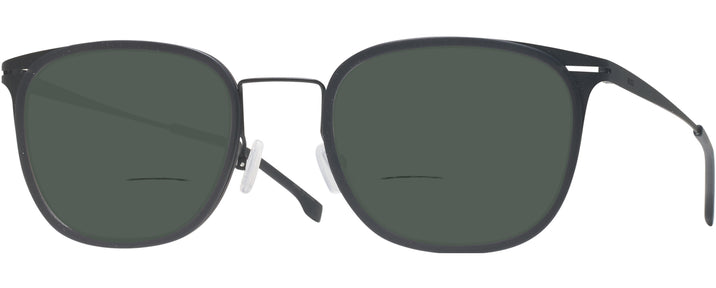 Square Matte Black Grey Hugo Boss 1427 Bifocal Reading Sunglasses View #1