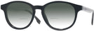 Round Black Crystal Hugo Boss 1548 w/ Gradient Bifocal Reading Sunglasses View #1