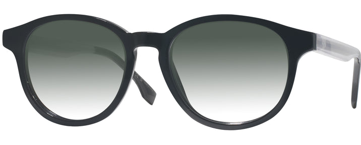 Round Black Crystal Hugo Boss 1548 w/ Gradient Progressive Reading Sunglasses View #1