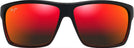 Rectangle Burgundy Stripe/Hawaii Lava Lens Maui Jim Alenuihaha 839 View #2