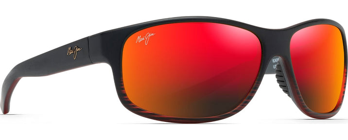 Oval Burgundy Stripe/hawaii Lava Lens Maui Jim Kaiwi Channel 840 View #1