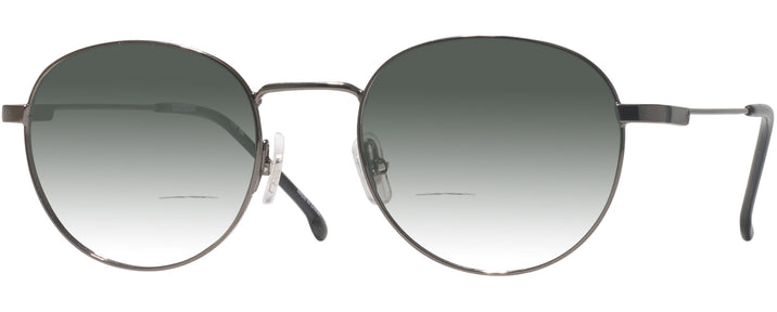 Round Dark Ruthenium Black Carrera 2009T w/ Gradient Bifocal Reading Sunglasses View #1