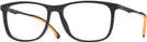 Square Black Orange Carrera 2045T Single Vision Full Frame View #1