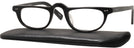 Rectangle Black Heritage Single Vision Half Frame W/ Estate Leather Case View #1