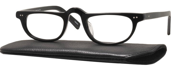 Rectangle Black Heritage Single Vision Half Frame W/ Estate Leather Case View #1