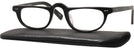 Rectangle Black Heritage Single Vision Half Frame W/ Estate Leather Case View #1