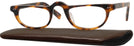 Rectangle Dark Tortoise Heritage Single Vision Half Frame W/ Estate Leather Case View #1