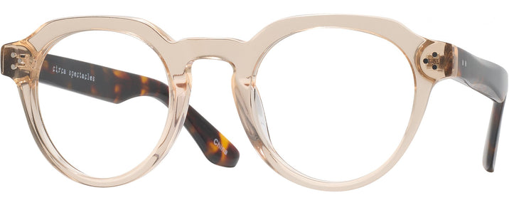 Round Champagne/tortoise Lewis Single Vision Full Frame View #1