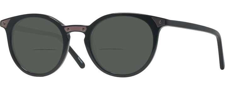 Round Black Stanton Bifocal Reading Sunglasses View #1