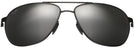 Aviator Matte Black/grey Lens Maui Jim Castles 728 View #2
