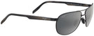 Aviator Matte Black/grey Lens Maui Jim Castles 728 View #1