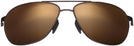 Aviator Matte Chocolate/bronze Lens Maui Jim Castles 728 View #2