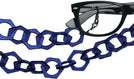  Transparent Blue Chunky Hex Chain View #2