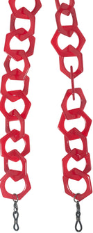  Transparent Red Large Hex Chain View #2