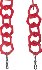  Transparent Red Chunky Hex Chain View #3