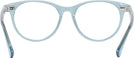 Round Transparent Blue Grace Single Vision Full Frame View #4