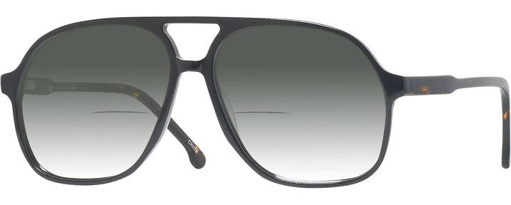 Aviator Black With Tortoise Temple Newport w/ Gradient Bifocal Reading Sunglasses View #1