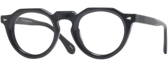 Round Black Truman Single Vision Full Frame View #1