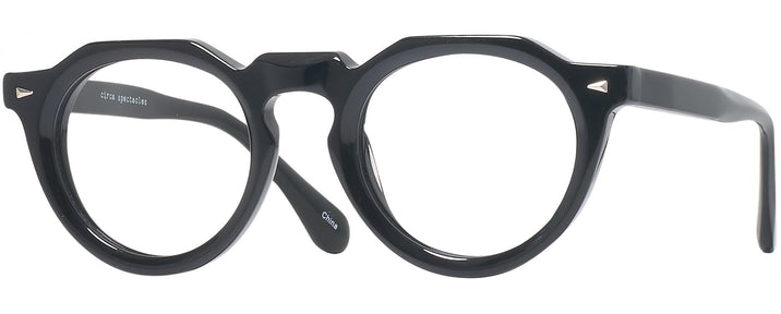 Round Black Truman Single Vision Full Frame View #1