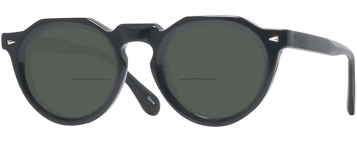 Round Black Truman Bifocal Reading Sunglasses View #1