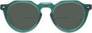 Round Transparent Green Truman Bifocal Reading Sunglasses View #2